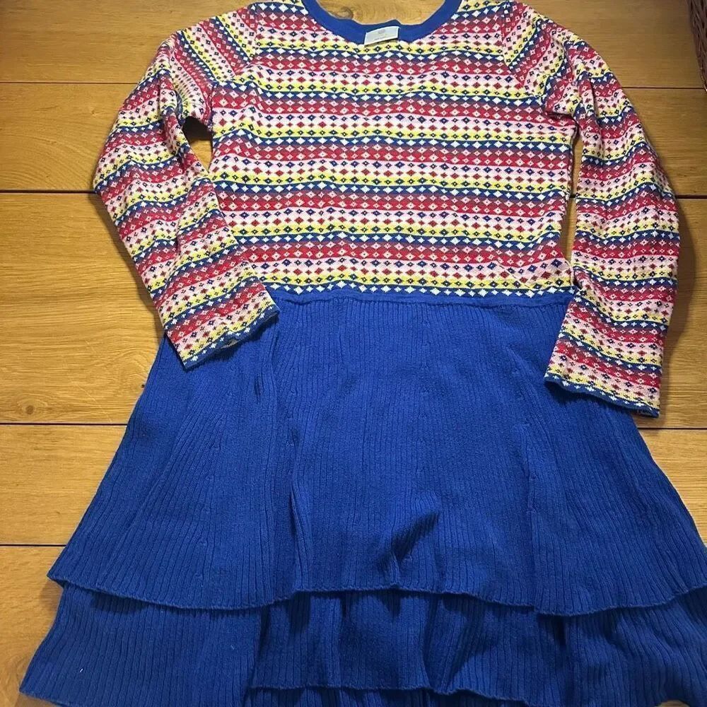 Hanna Andersson blue sweater dress 150